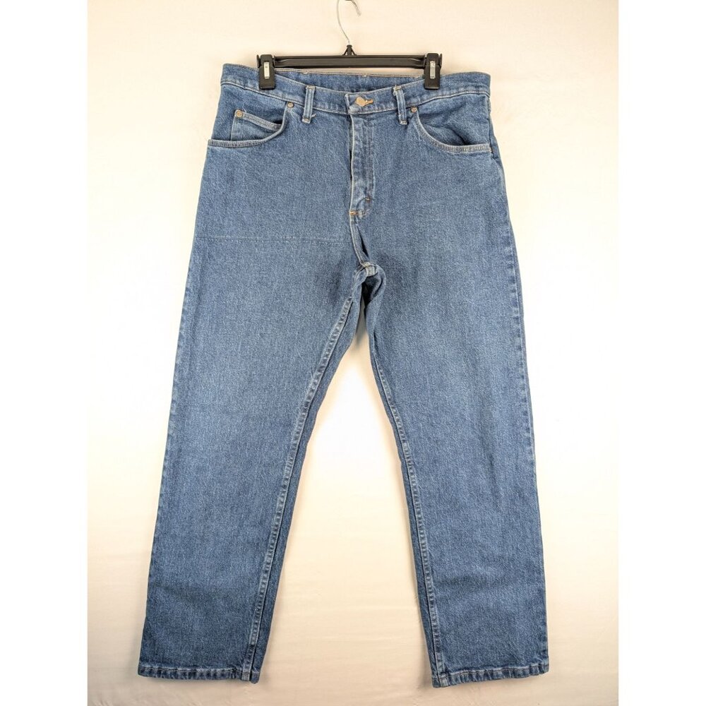 Wrangler Jeans Mens 34x30 Blue‎ Straight Leg Denim